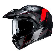 HJC C80 MODULARE NERO ROSSO