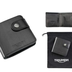 PORTAFOGLIO PIEGHEVOLE NERO CON BOTTONE